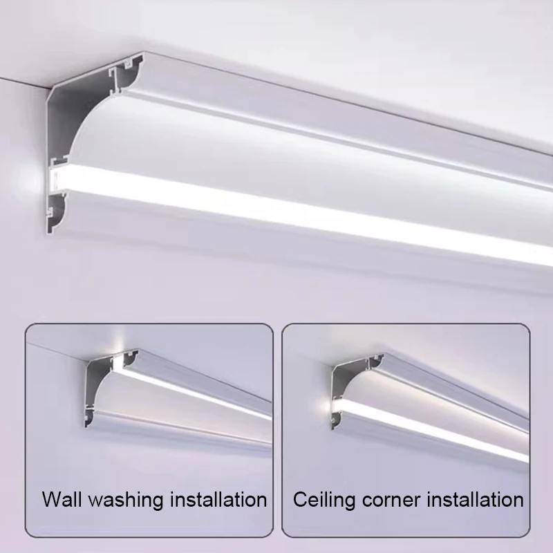 Ceiling Free Surface Mounted Aluminum Profile Linear Lamp Shaded Linear Light Ceiling Plaster Line Ceiling Linear Lighting