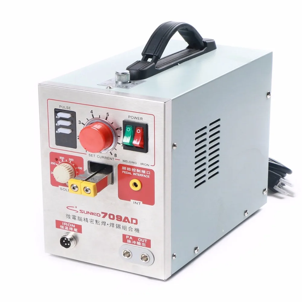 

Sunkko 709AD Battery Spot Welder Welding Machine for Lithium Battery Pack with Soldering Function 3.2 kw