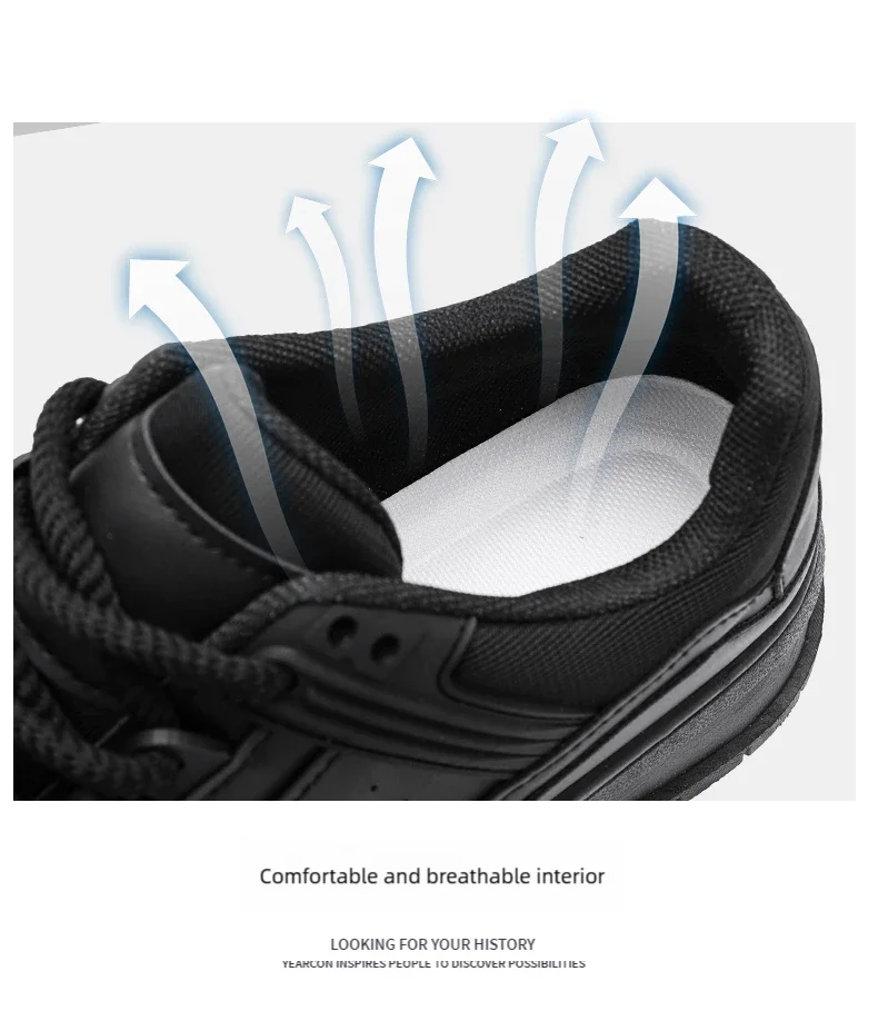 Herren Koreanische Freizeitschuhe mit Dicker Sohle für Alle Jahreszeiten, Weiche Rutschfeste Leichte Outdoor-Wanderschuhe, Flache Sportschuhe für Studenten – Detail 6