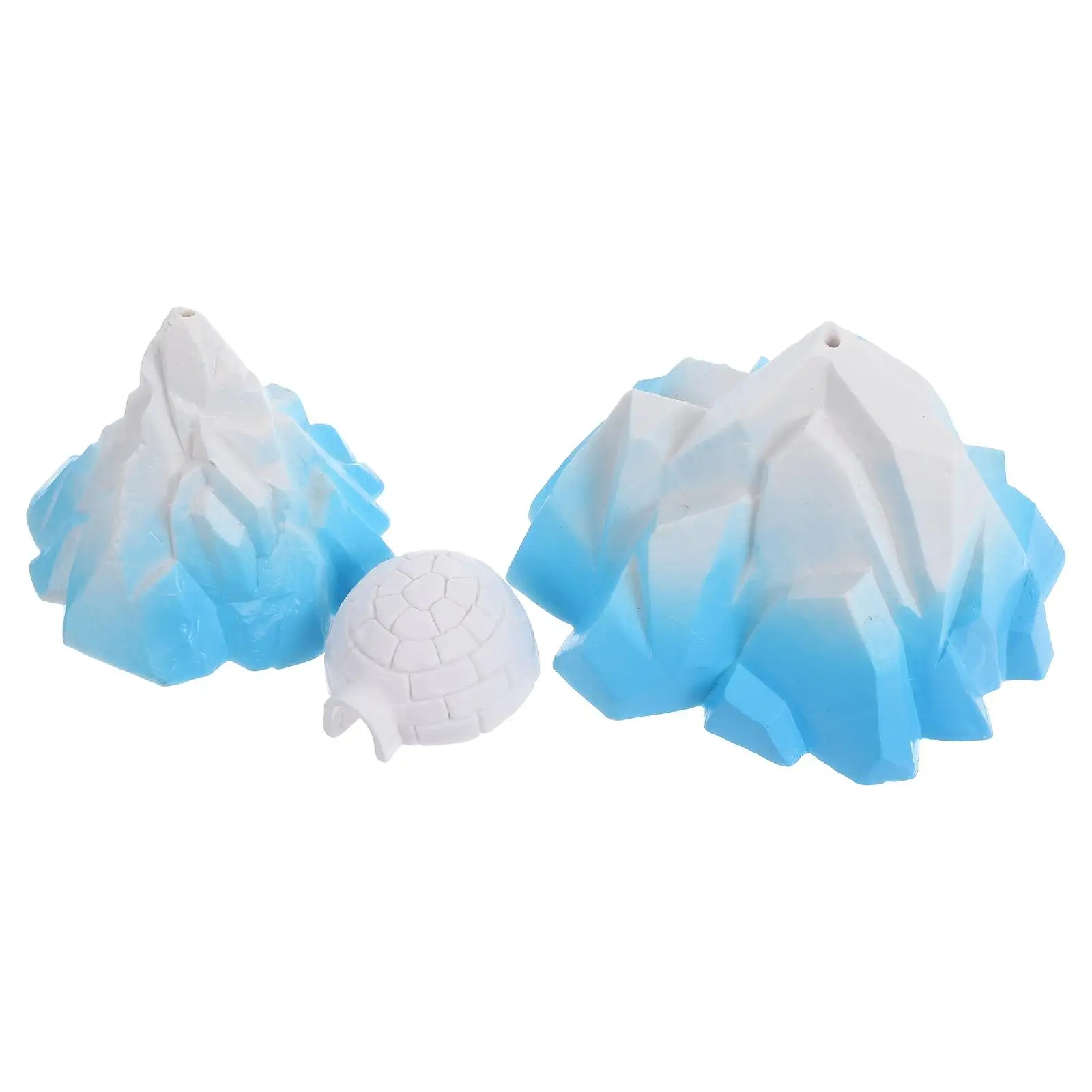 

3 Pcs Mini PVC Snow Mountain Figurines Realistic Micro Landscape Aquarium Decor Home Office Gift Glacier Model