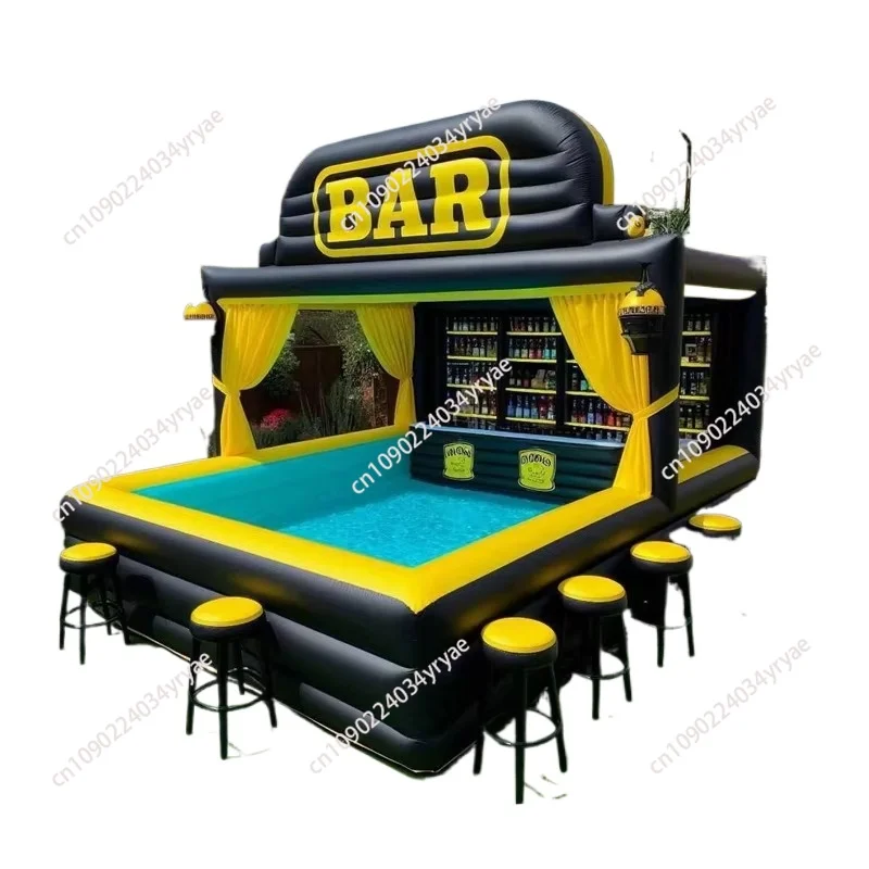 

Outdoor Swimming Pool Inflatable Water Bar Tent Party Bar Tent Backyard Inflatable Pool Bar Tent