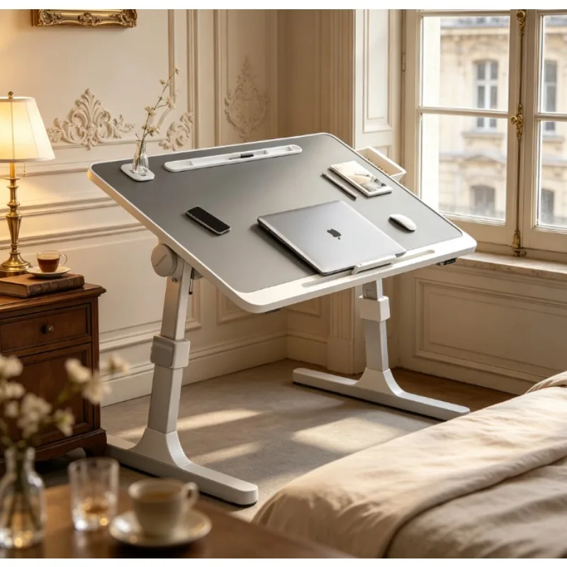 Large Adjustable Foldable Bed Desk for Laptop, Height & Angle Adjustable, Multipurpose Student Study Reading Dorm Meal Table