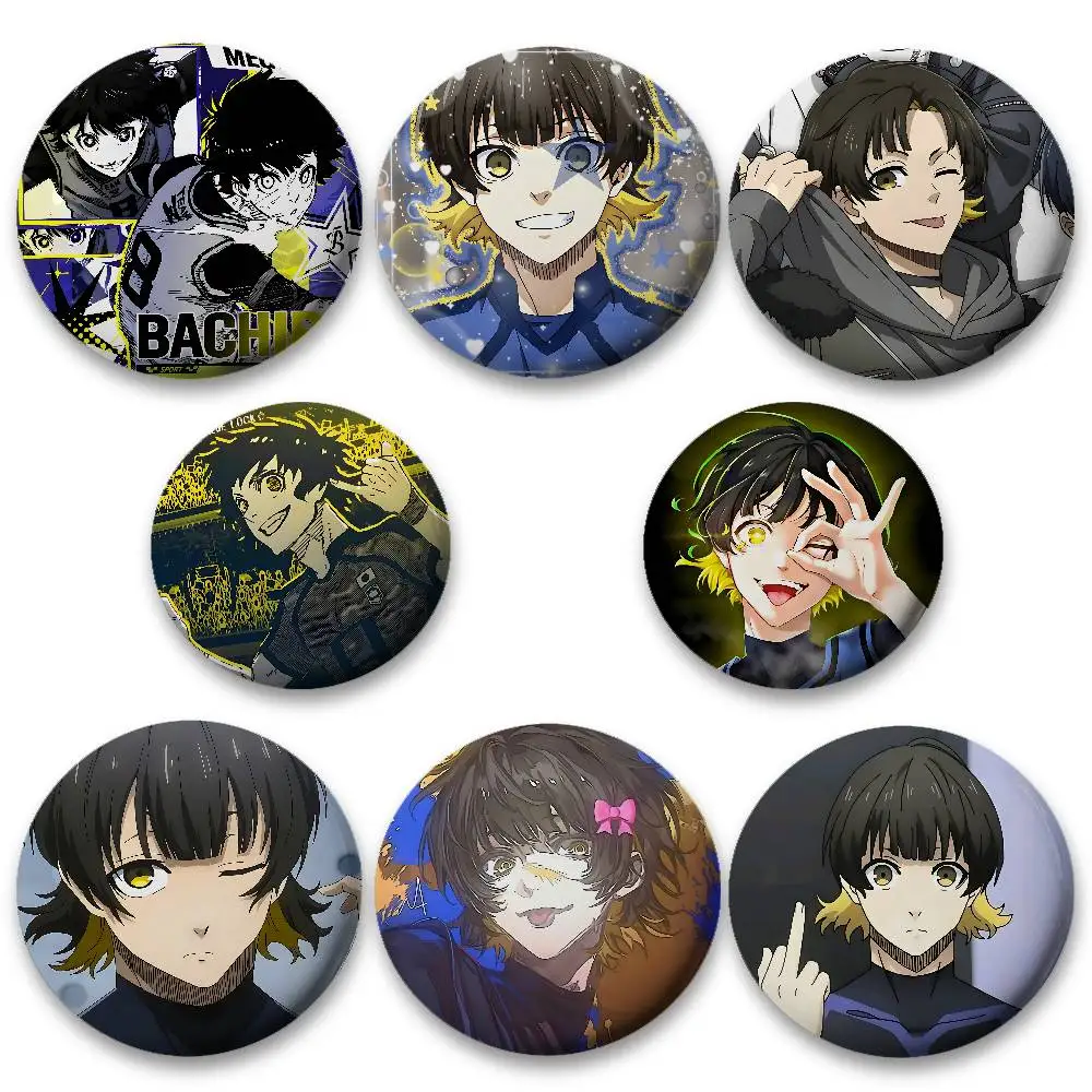B-Bachira Meguru Cartoon Star Badges, Brooches, Pins, Tin Props, Christmas Gifts, Birthday Gifts