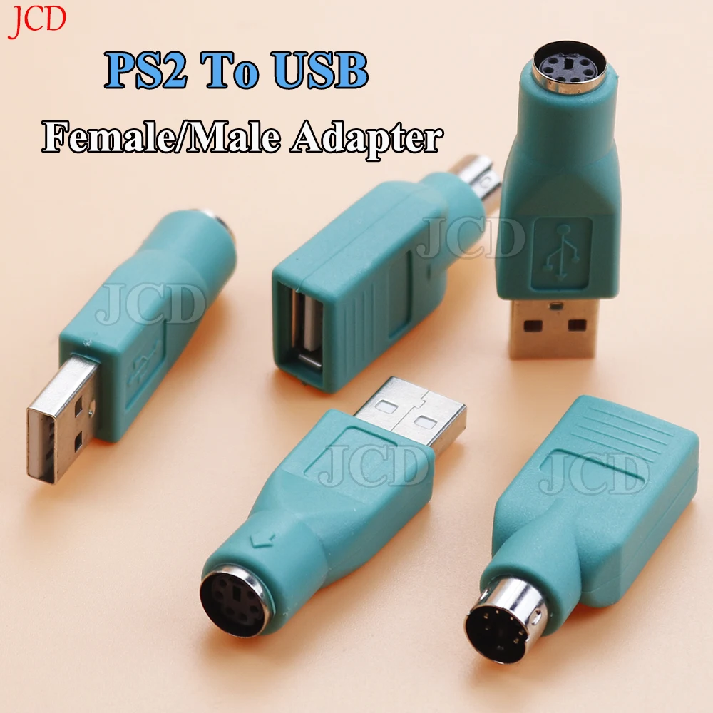 1/2/5PCS  USB to PS2 PS/2 Male Female Adapter Converter for Keyboard Mouse PC Laptop Connect Replacement Repair Accessories