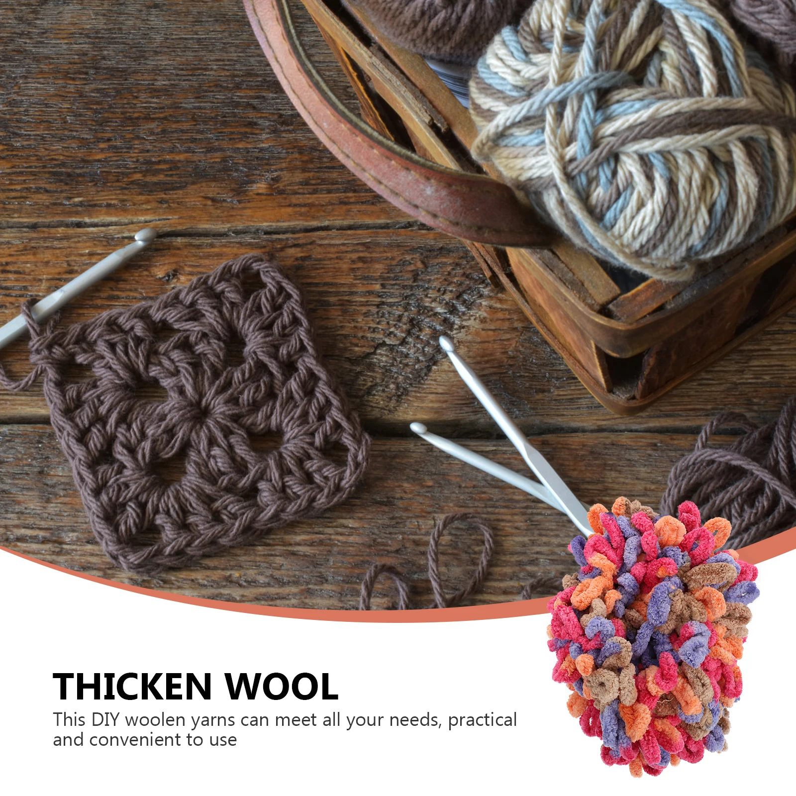 

1 Roll Finger Knitting Yarn Soft Durable Comfortable DIY Woolen Yarn for Sweaters Hats Crafts Projects Hand Knitting Wool