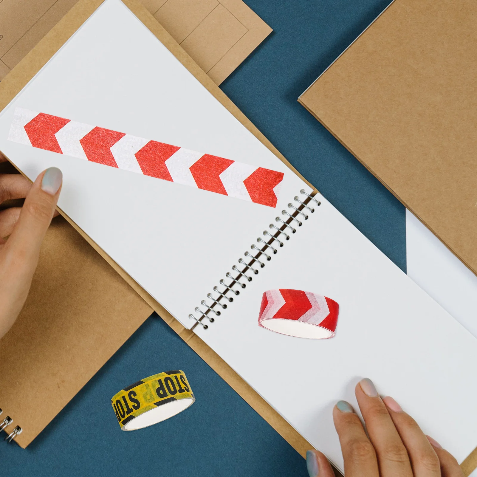 

16pcs Warning Washi Tape Rolls Decorative Adhesive Craft Tapes Scrapbooking Gift Wrapping Party Supplies Sticky Stickers Diy