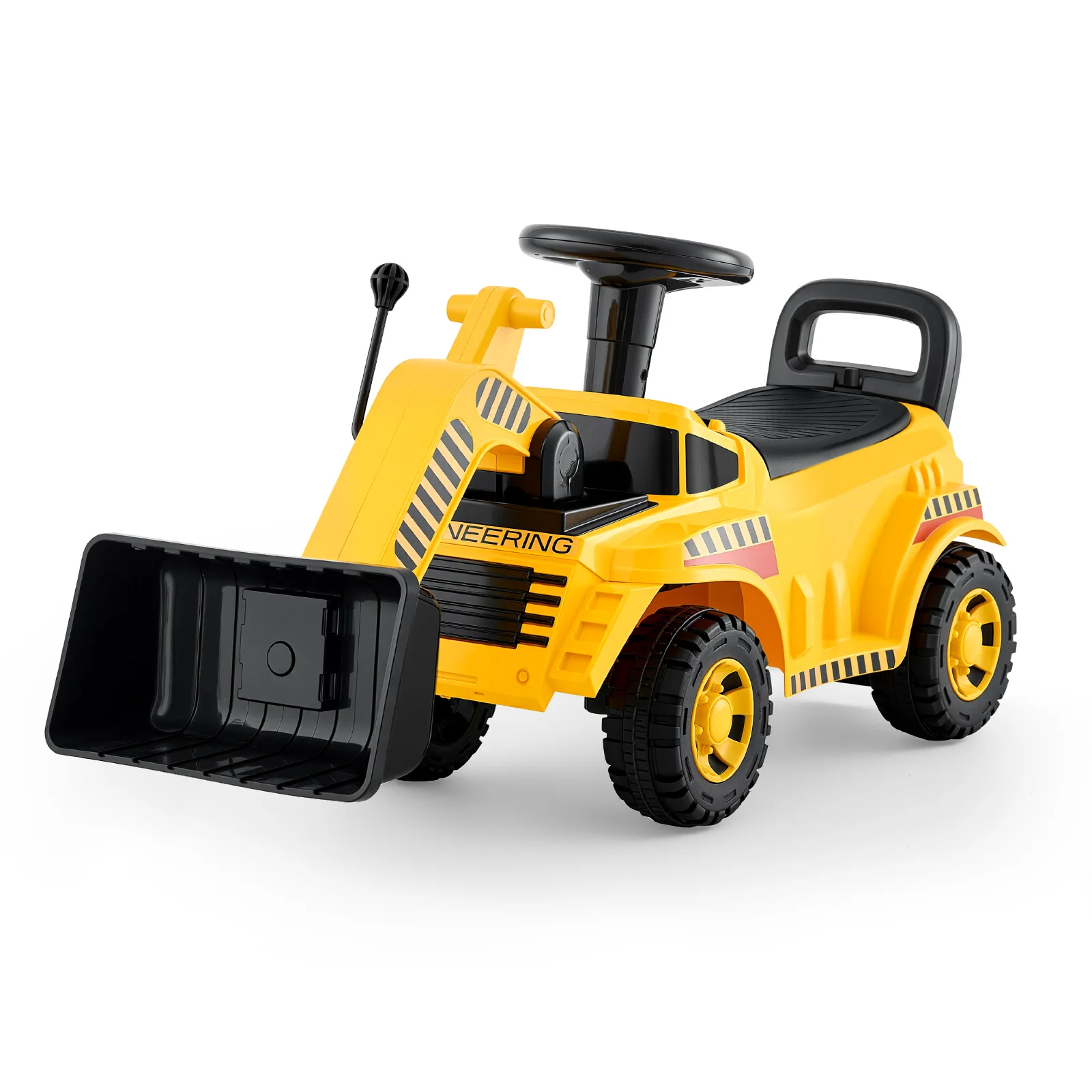 

SucceBuy Ride on Excavator Car Excavator Bulldozer Digger Toy with Under-seat Storage Foot-to-Floor Walker for Kid Toddler