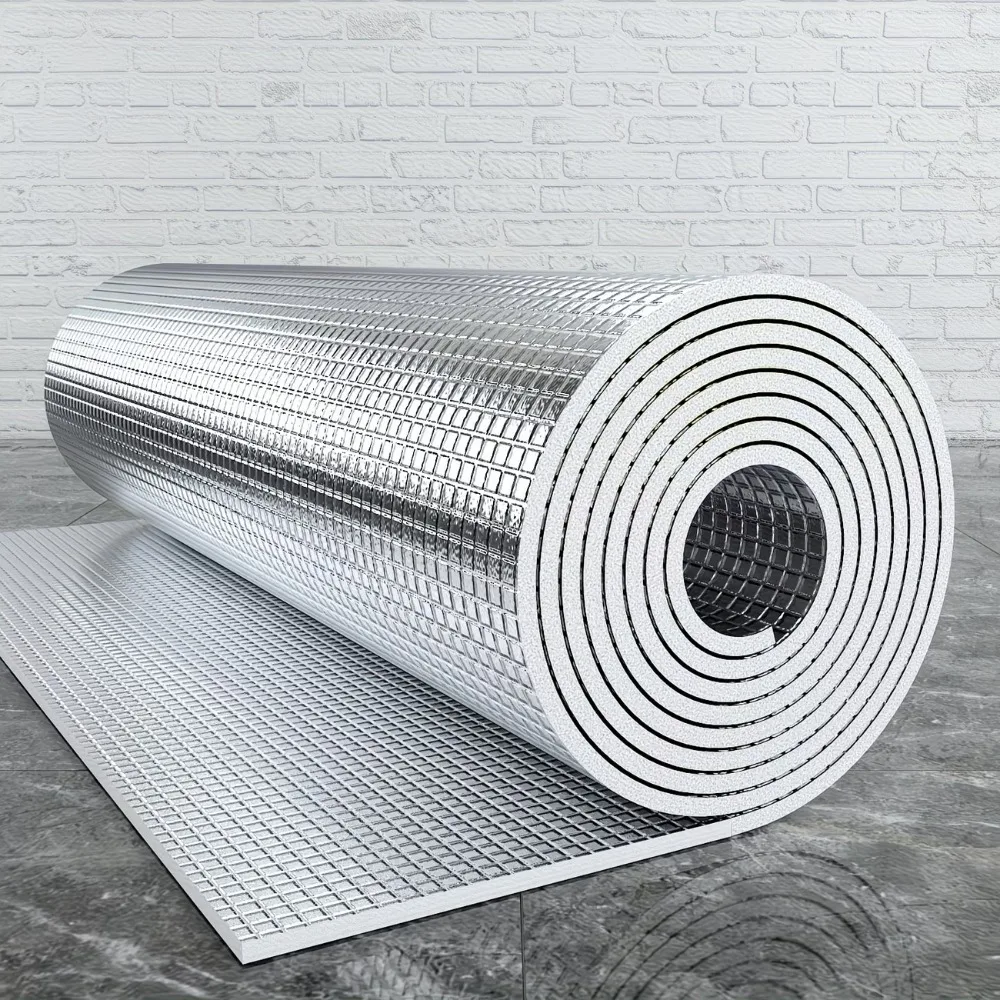6/9mm-50x200cm Double-Sided Reflective Aluminum Foil Thermal Insulation Cotton Ideal for Windows RVs Garage Doors Pipe Room Roof