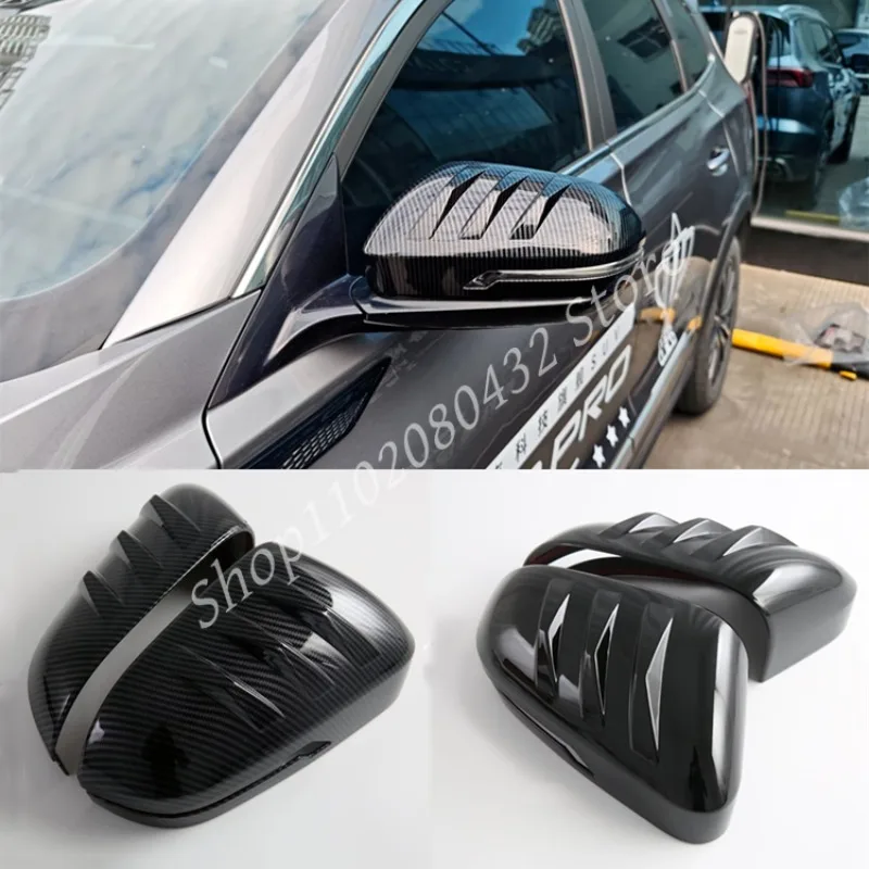 

A pair ABS NEW carbon fiber Side Door Mirrors Cover Trim cap Car styling accessories for tiggo 8pro 2024-2025