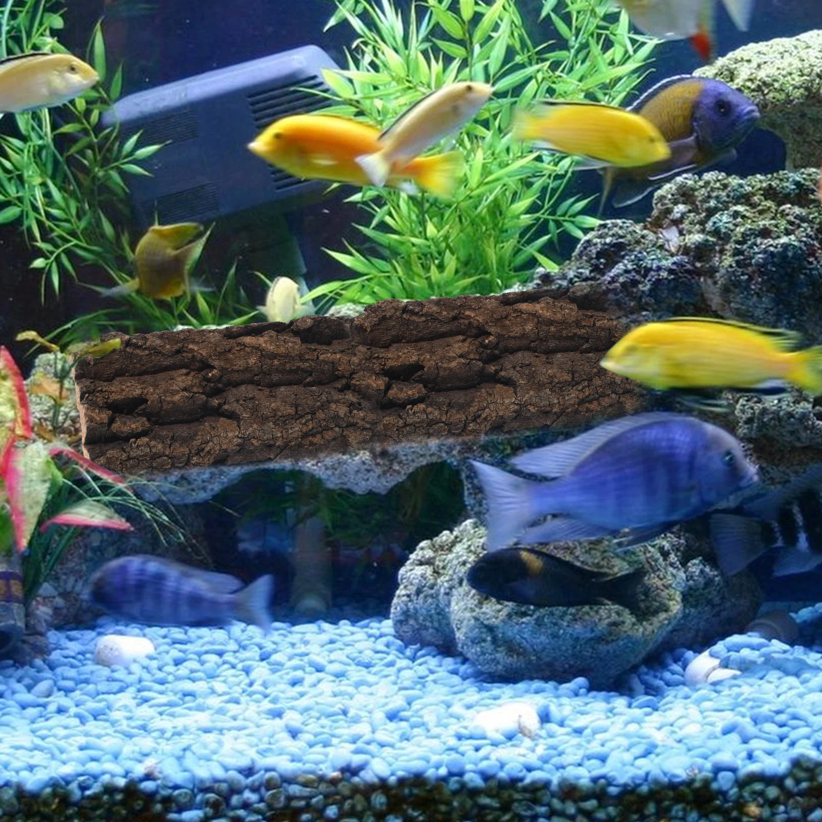 

3Pcs Reptile Tank Bark Decoration Durable Natural Aquarium Decor Reusable Background Craft Logs for Hamsters and Small Pets