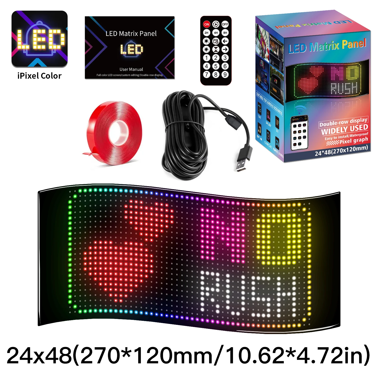 Matrix Pixel Panel Car Windshield Screen Mini Flexible LED Display Board LED Matrix Pixel Panel Car Windshield Screen Soft