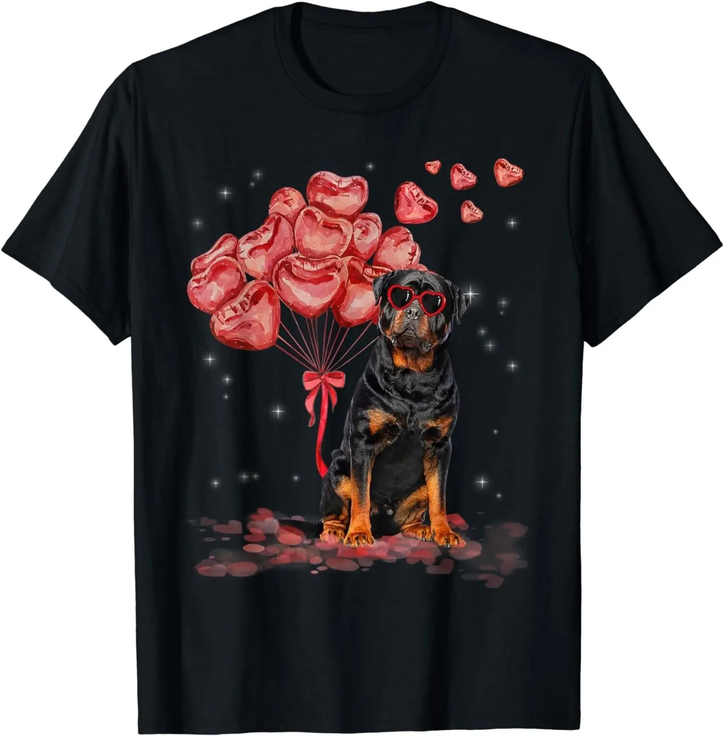 Funny Rottweiler Heart Valentines Day Dog Dad Mom Gift Unisex T-Shirt