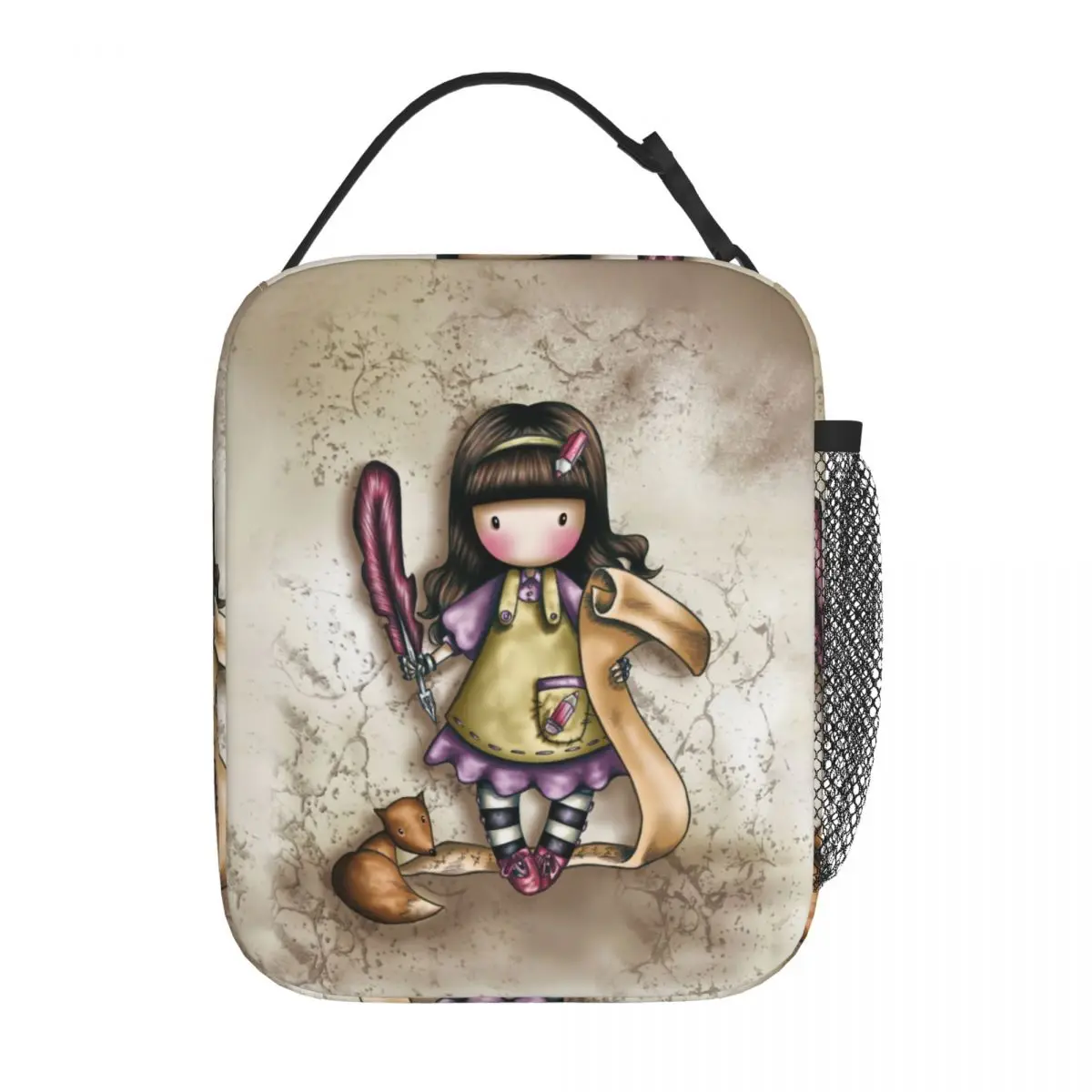 Santoro Gorjuss Doll Insulated Lunch Bags Cooler Bag Reusable Lunch Container Art Cute High Capacity Lunch Box Tote Men Women