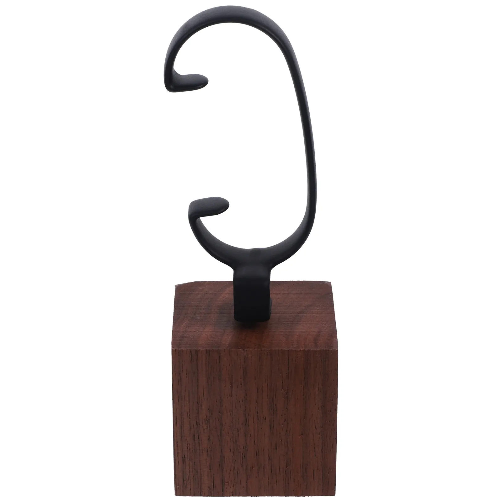 

Walnut Wood Watch Display Stand Bracelet Holder with Elegant C-Ring Design for Jewelry Showcase Stylish Lightweight Scratch Drop