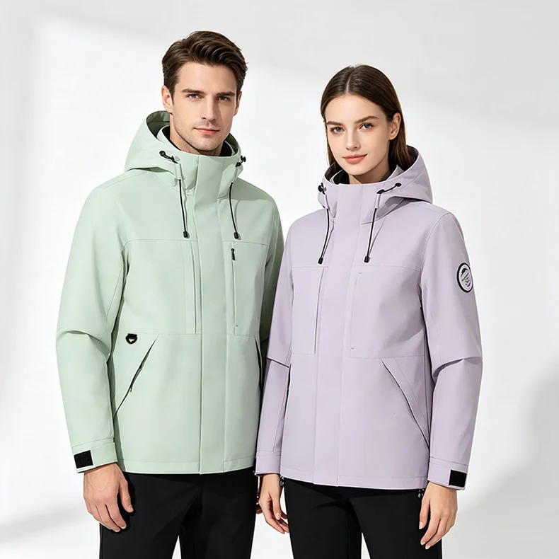 LNGXO Wasserdichte Windjacke für Damen und Herren, Outdoor-Sport, winddichte, einlagige Jacke, Wander-, Trekking-, Bergsteiger-Regenjacke – Detail 23