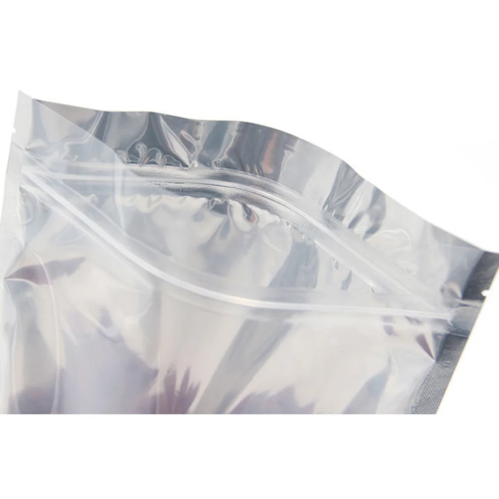 

100 pcs Self Sealing Reclosable Food Grade PET PE Clear Front Tear for Food Storage Snacks Cereals Seasoning Coffee Dried