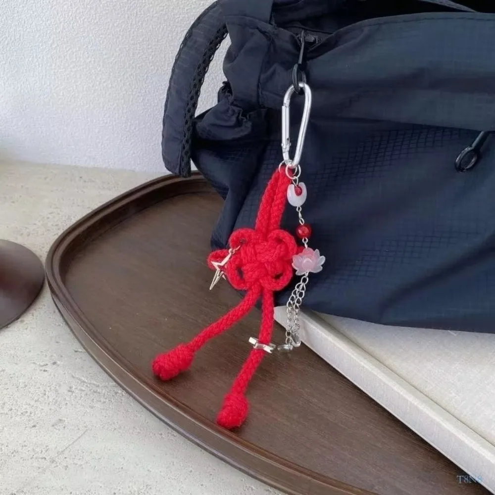 Handcrafted Design Chinese Knot Keychain Cultural Traditional Braided Braided Knot Keychain Practical Ruyi Pendant