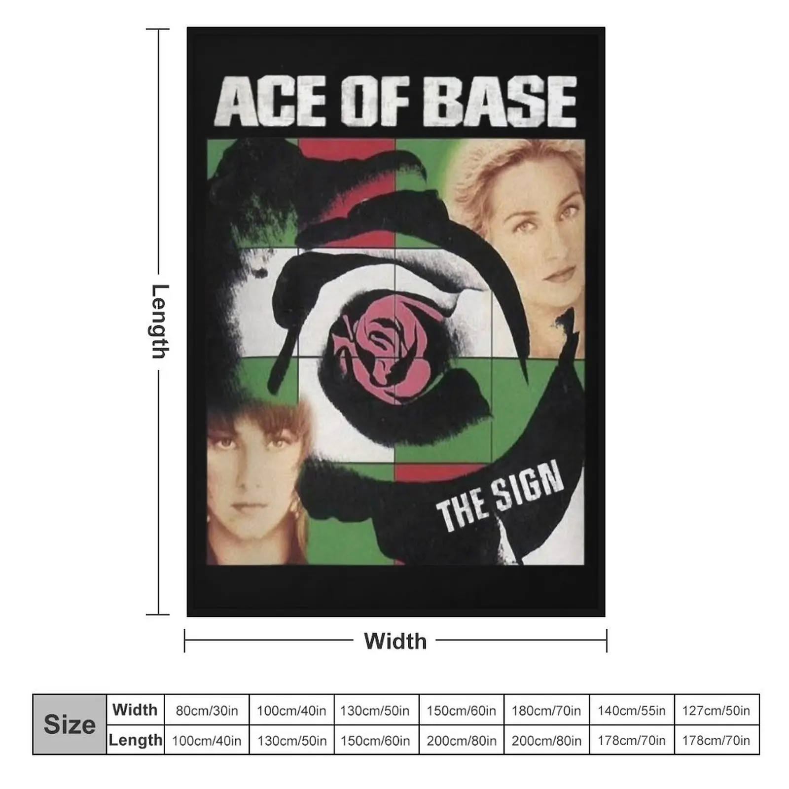 blackwhitereddesign pop rock heavy metal country band ace of base Classic Throw Blanket christmas decoration Plush Blankets