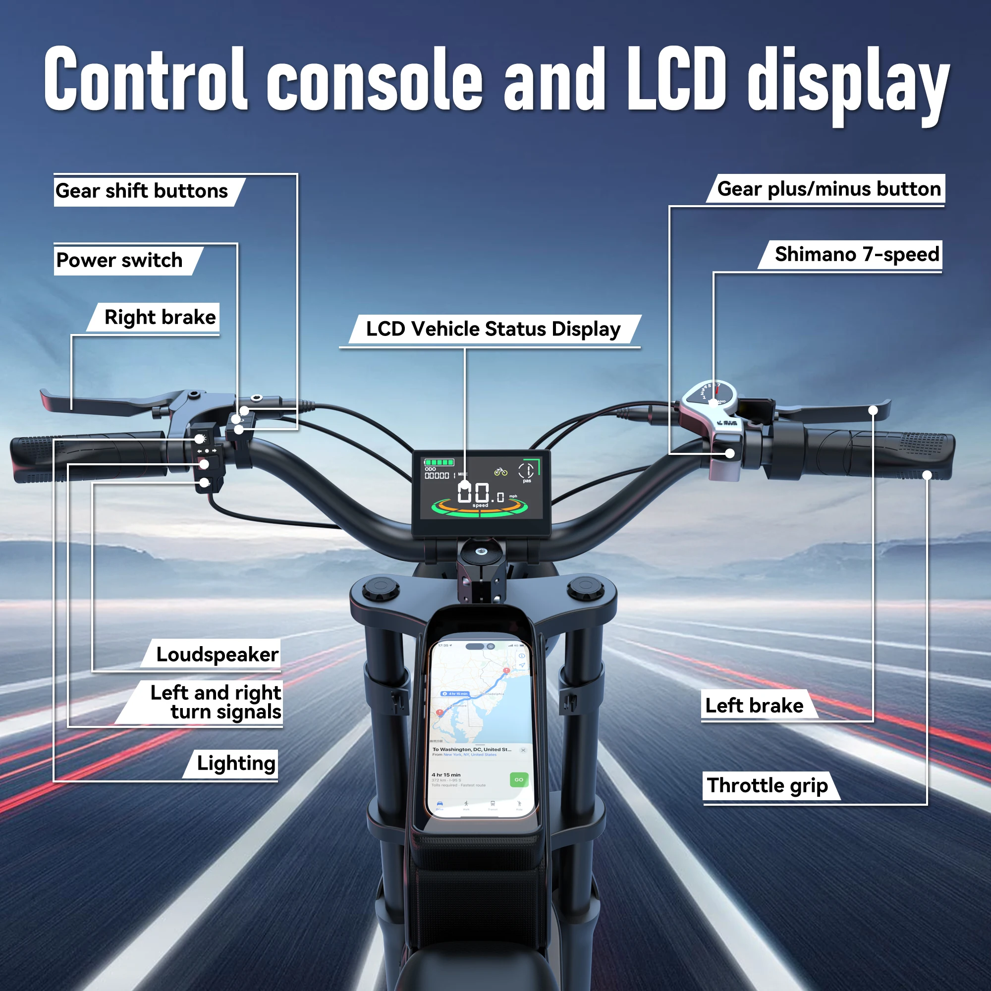 ZorixBike R8 Pro دراجة كهربائية للطرق الوعرة 20x4.0 3000 وات 35 ميجا في الساعة 80 ميل 48 فولت 23 أمبير، 7 سرعات إطارات واسعة لجميع التضاريس دراجة إلكترونية للبالغين #4