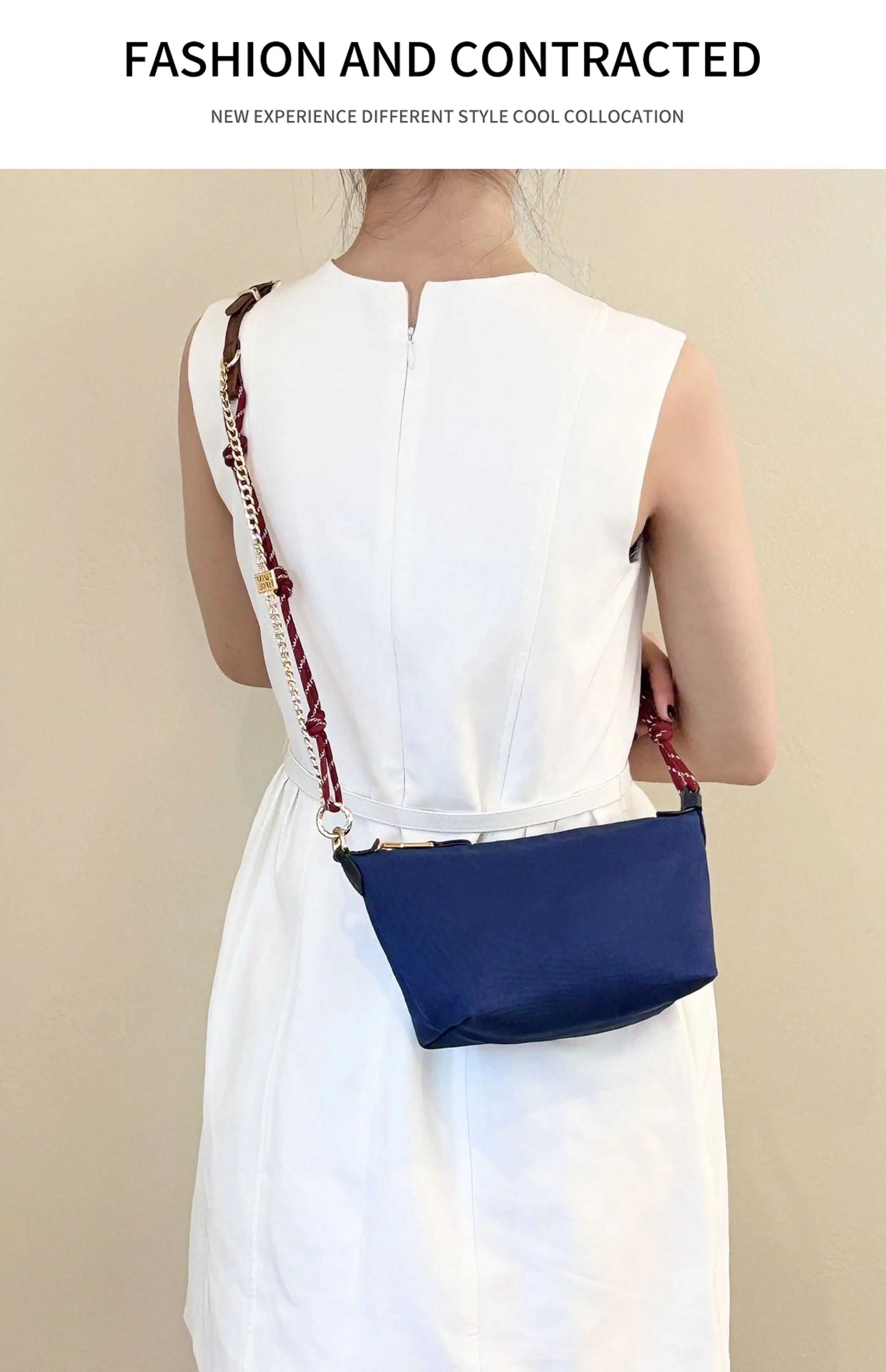 Bag Extension Chain Bag Shoulder Strap for Women Bag Strap No Drilling Underarm Diagonal Cross Bag Modification Bags Accessories