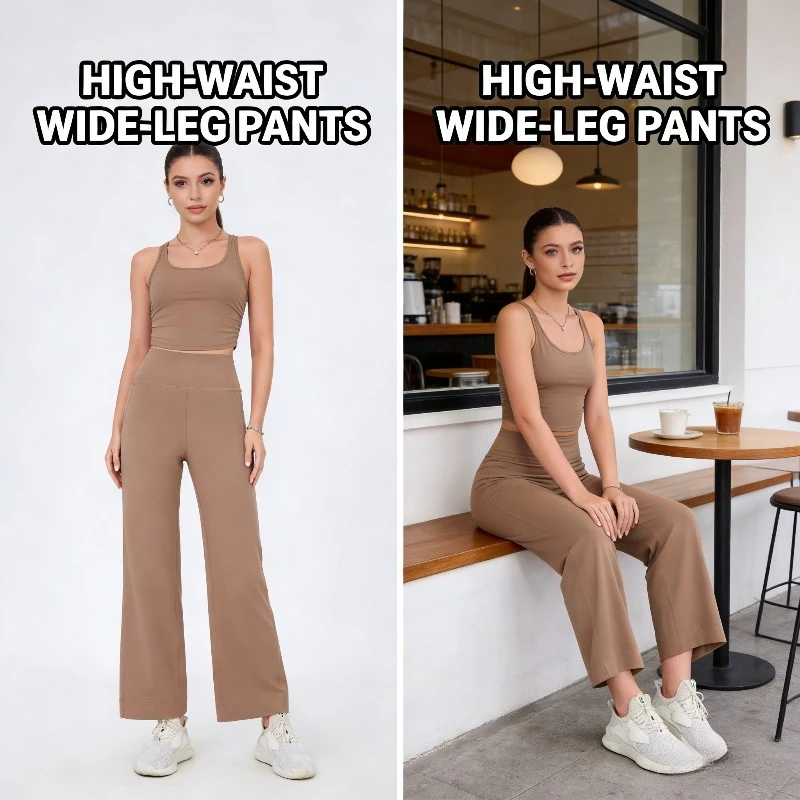 

2026 New High-Waisted Loose-Fit Athletic Pants Sculpting with Pockets for Yoga Running & Lounge