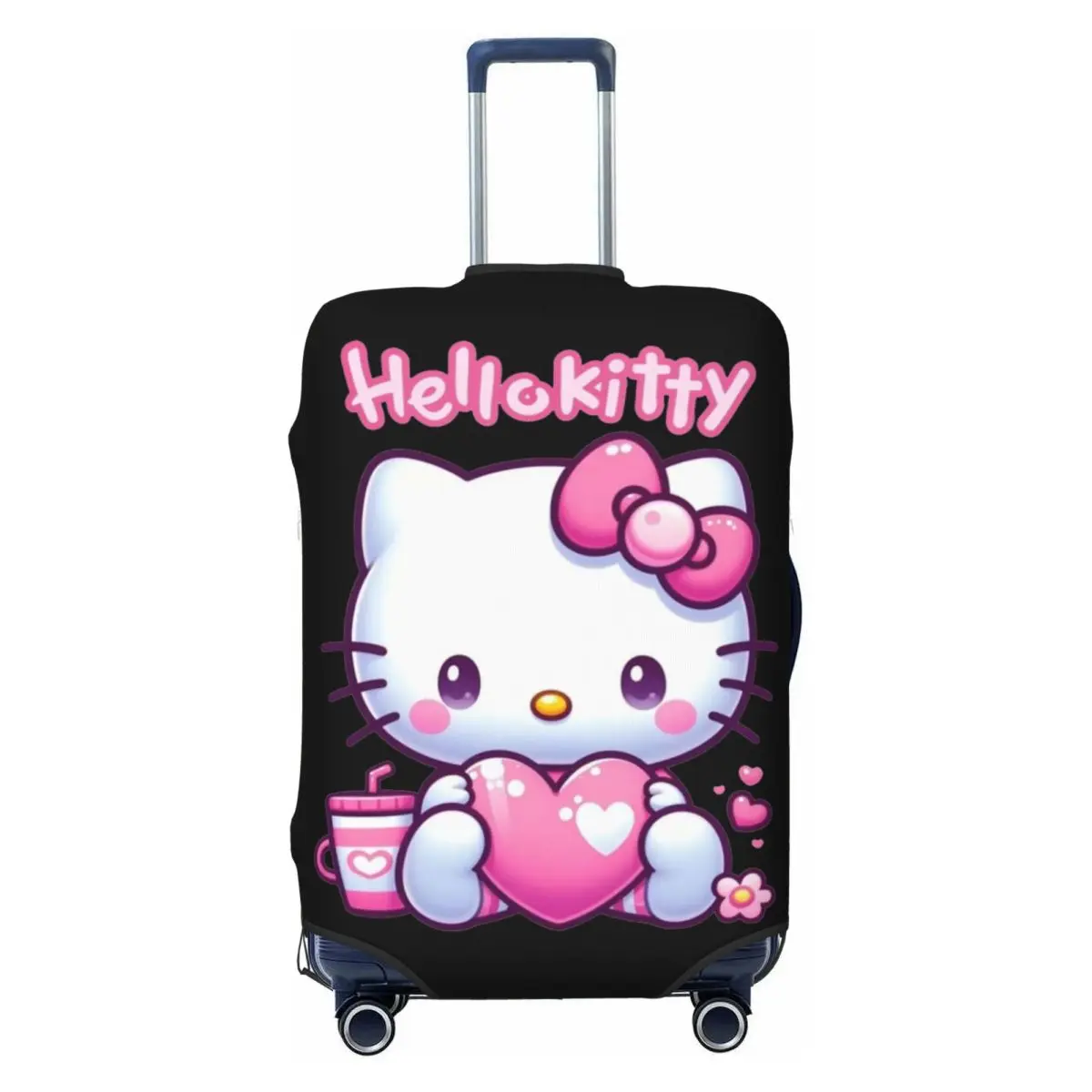 

Custom Hellos Anime Kittys Cartoon Travel Luggage Cover Dust Proof Suitcase Cover Protector Fit 18-32 Inch
