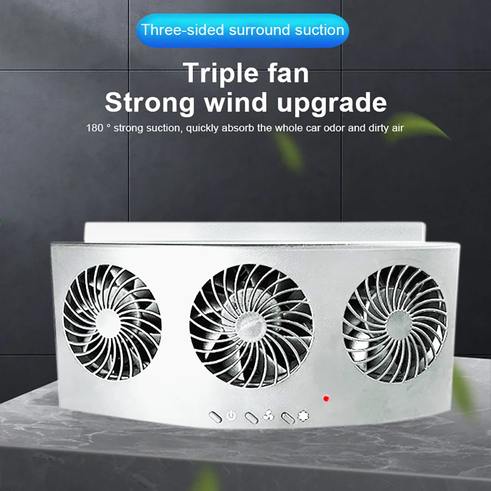 

Auto Interior Radiator Three-Head Car Cooling Fan USB 5V Car Air Cooler 4000RPM Mini Auto Ventilator for Office Car Home