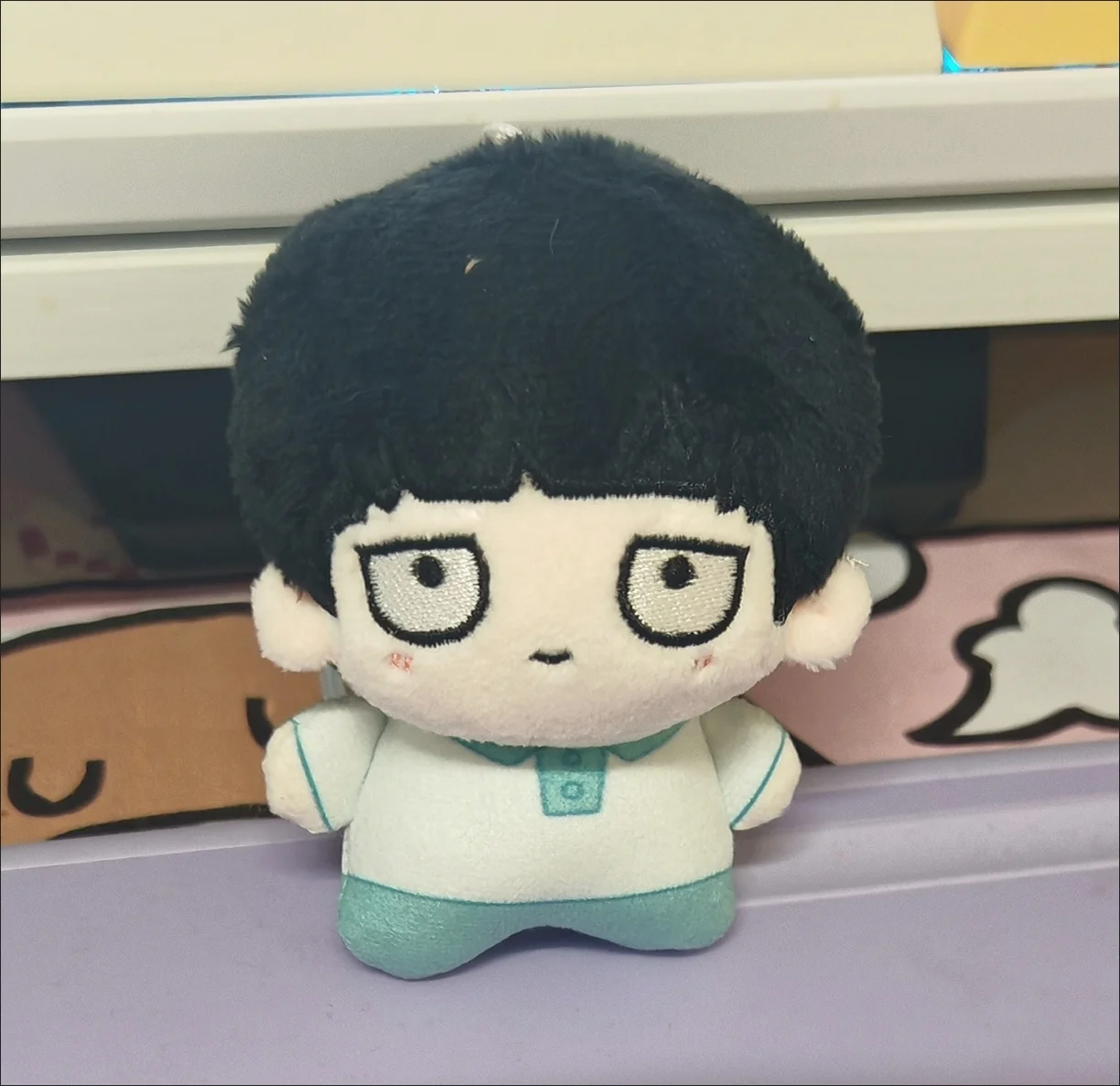 10 cm gefüllte Mob Psycho100 Kageyama Shigeo Reigen Arataka Big Head Baumwollpuppe Dress Up Plüschtier für Rucksack Ornament Schlüsselanhänger