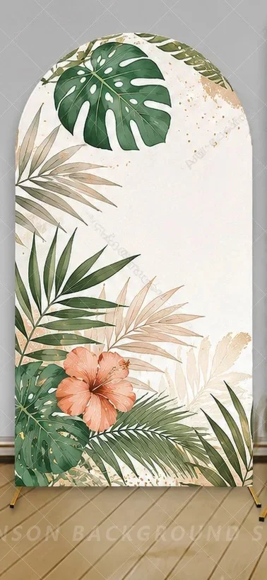 Wild One Safari leaf Arch Backdrop Tropical Jungle First Birthday Arch Covers Wild One Party Decorations background