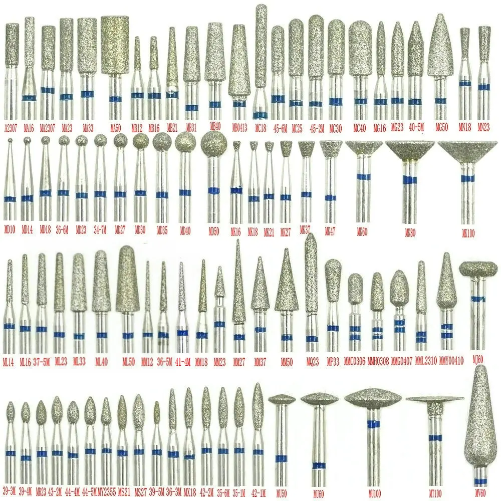 ダイヤモンドマニキュア用フライスカッター,キューティクルクリーナー,歯科用ダイヤモンドバー,1個2.35mm