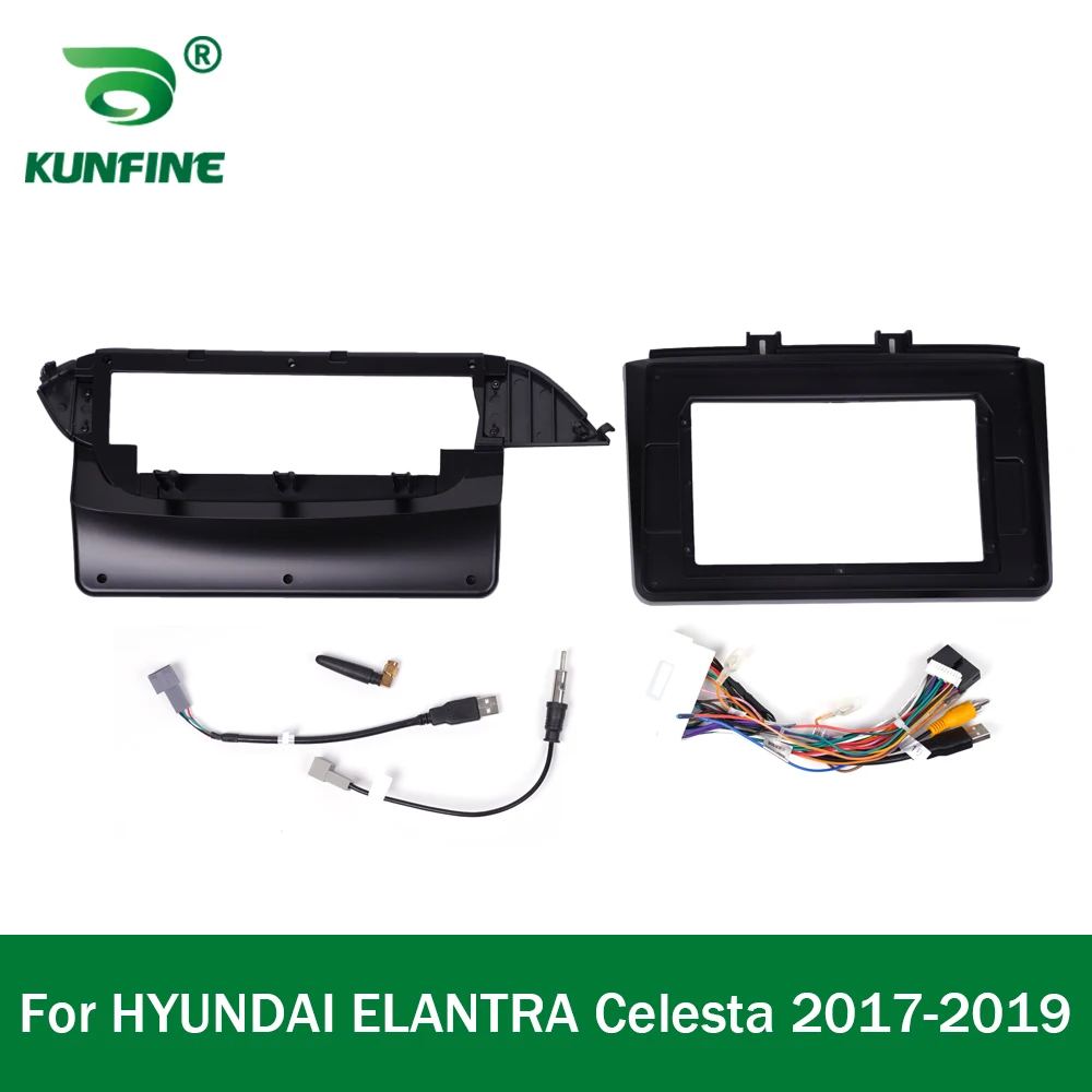 Car GPS Navigation Stereo For HYUNDAI ELANTRA Celesta 17- 19 Radio Fascias Panel Frame Fit 2Din 10 inch In Dash headunit screen