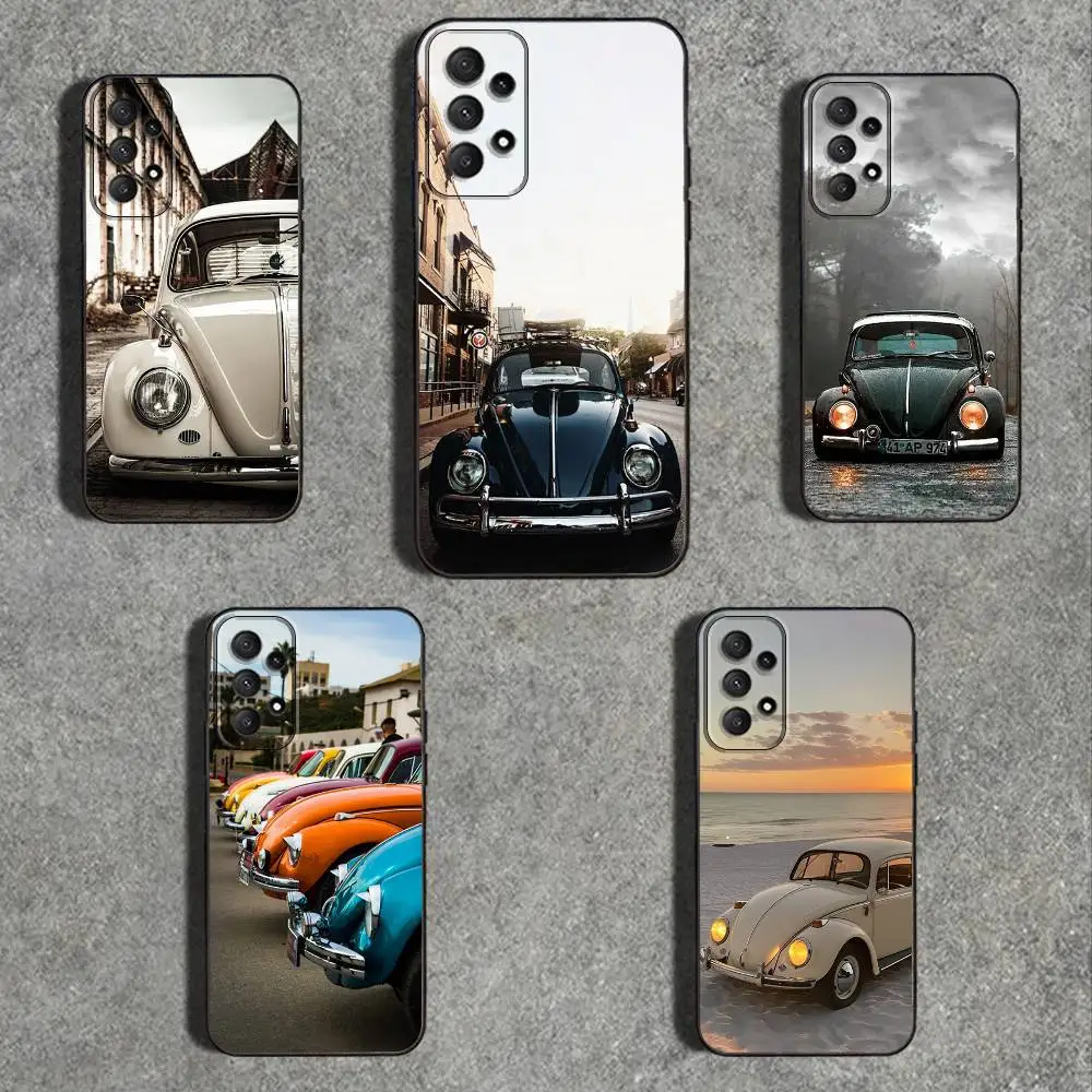 

car B-Beetle Phone Case For Samsung Galaxy A73,31,32,72,41,53,52,71,22,5G,Note,J7,8,9 Soft Black Cover