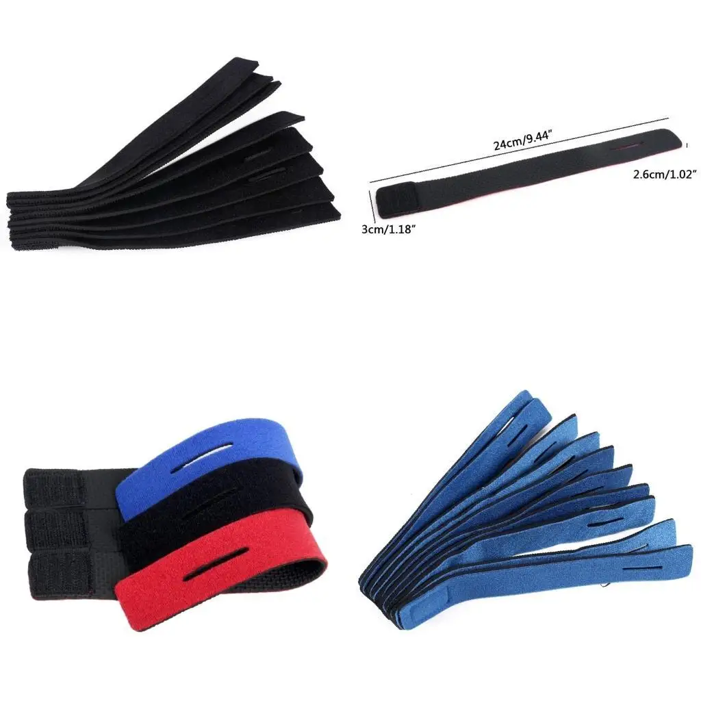 

Y1UC 10pcs Fishing Rod Tie Holder Strap Outdoor Fishing Rod Carry Strap Elastic