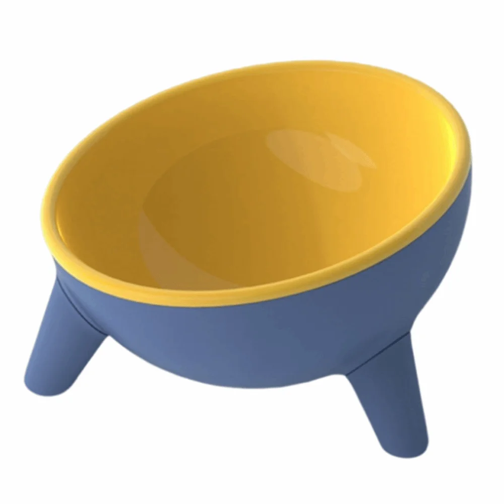 Bol antidérapant pour animaux de compagnie, pieds hauts, anti-vomissement 15 °   Bol d'alimentation pour animaux de compagnie surélevé, support triangulaire, distributeur de nourriture Stable pour animaux de compagnie
