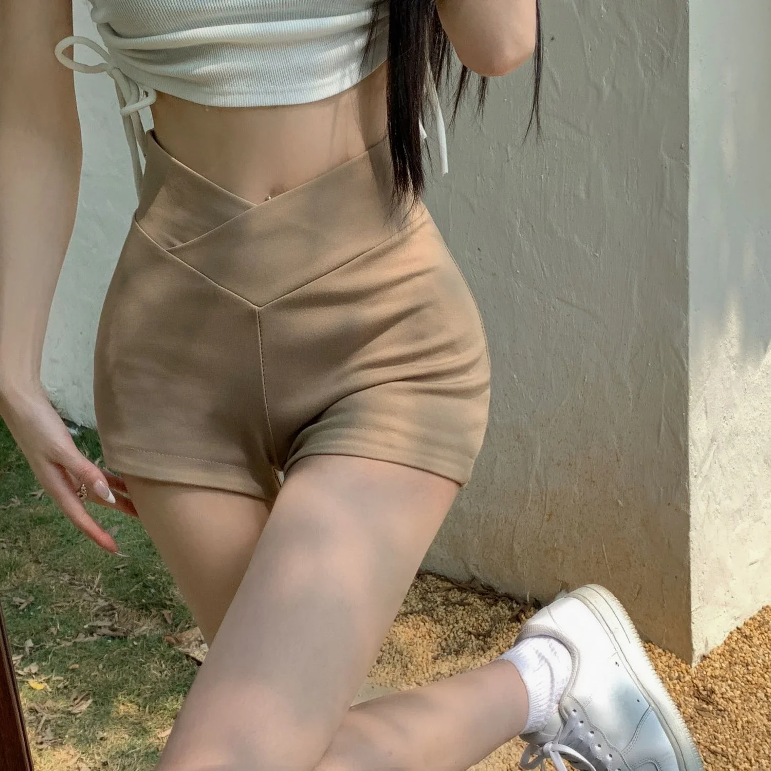 Pantaloni corti da donna Pantaloncini sexy a vita alta per le donne Coquette Trend 2025 Jorts Prezzo basso Classico casual stile coreano Elastico caldo