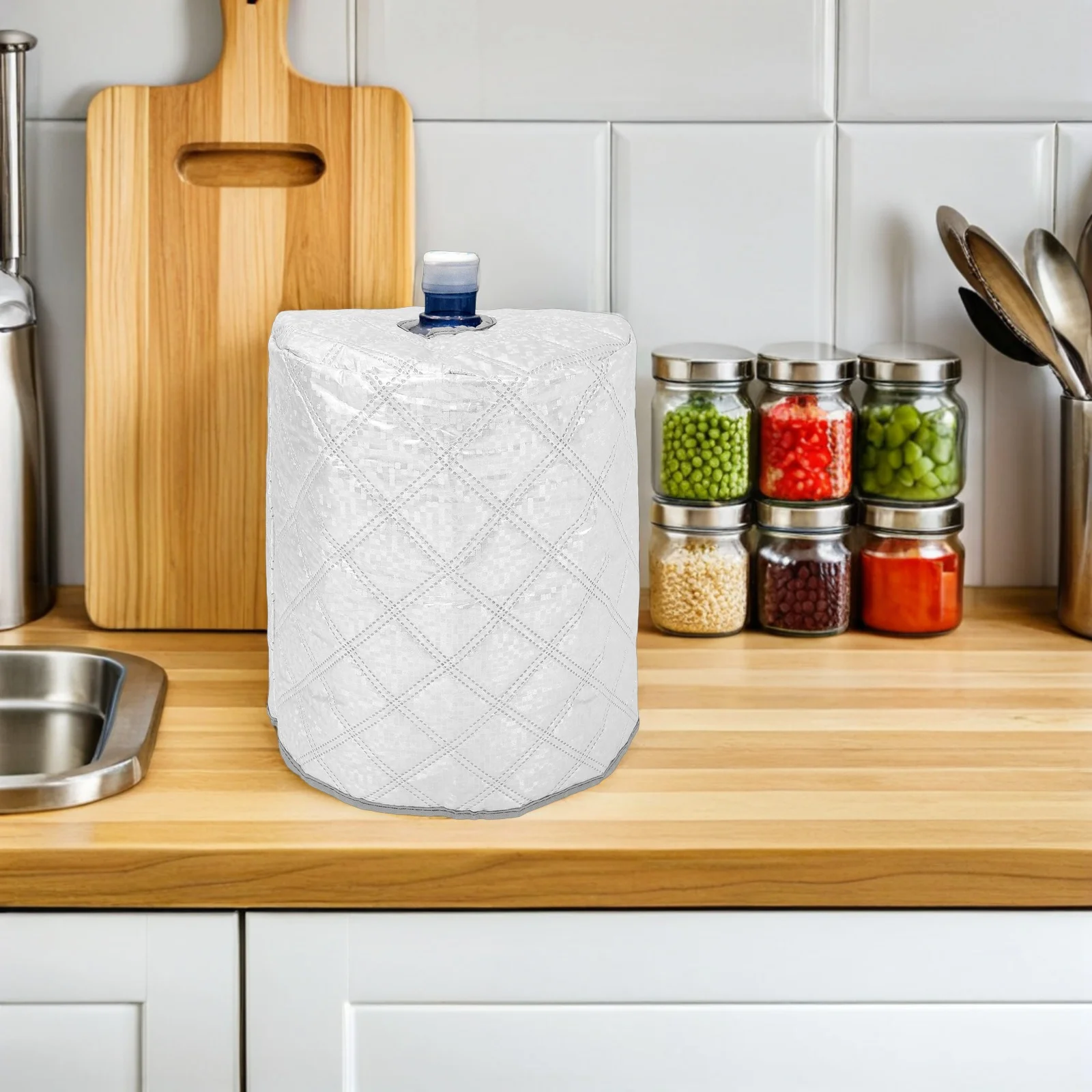 

Gallon Water Barrel Cover 5 Gallon Dustproof Protective Sleeve for Dispenser Jug Home Office Universal Fit Fabric