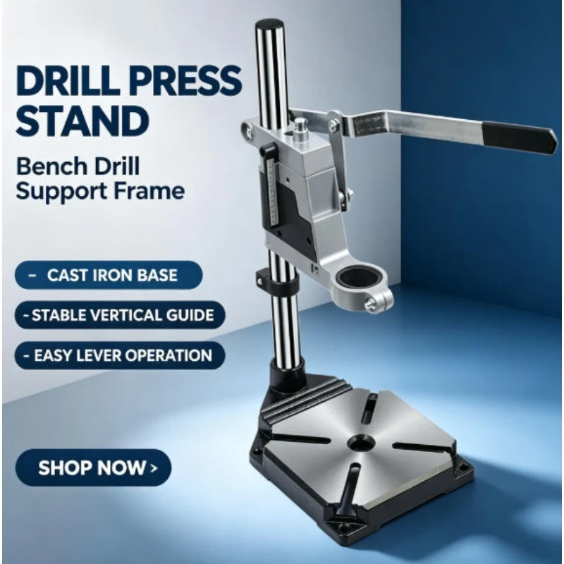 Electric Drill Stand Grinder Bench Drill Stand Base Fixed Frame Woodworking Table Bench Drill Holder Power Grinder Accessories