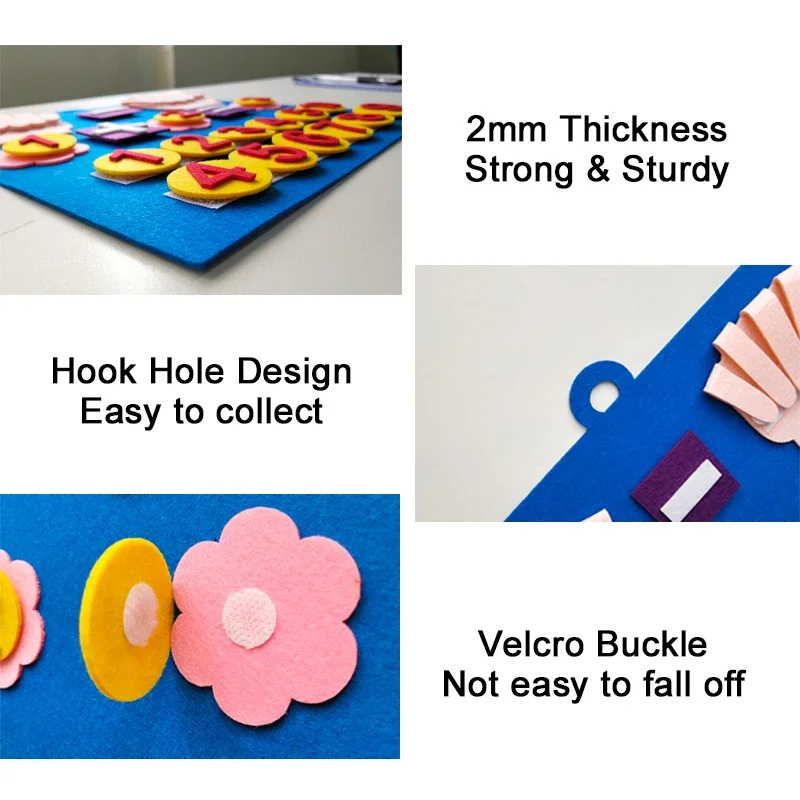 TMontessori Toys Felt Finger Numbers Math Toy Children Counting Early Education Learning Game For Kids Intelligence