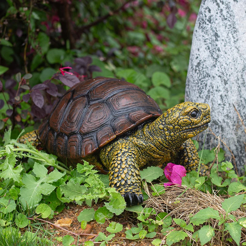 

Украшение сада, украшение сада, украшение для украшения сада на открытом воздухе, ремесло из смолы, имитация животного, большая черепаха