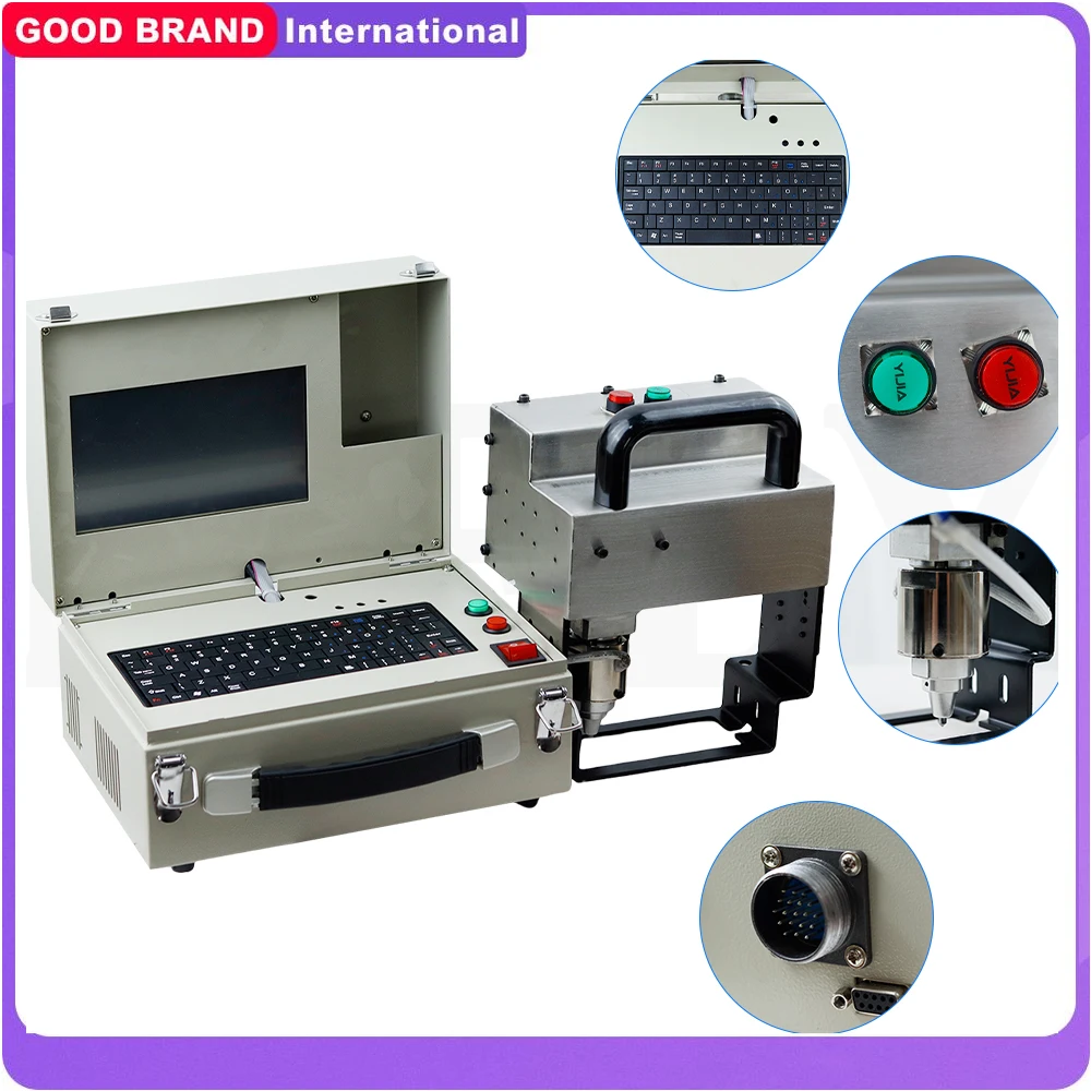 Portable Metal Pneumatic/Electric Dot Peen Marking Machine For VIN Code(80*30mm) Frame Marking Machine Chassis Number 220V/110V