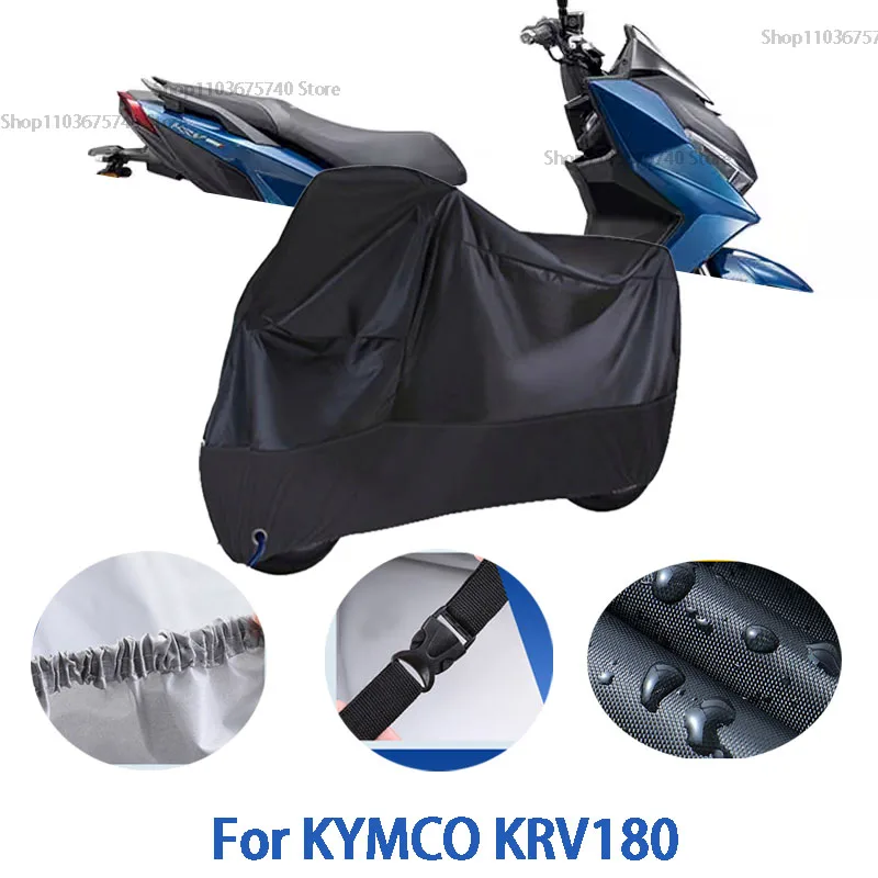 

Motorcycle Full Covers For KYMCO KRV180 Car Outdoors Sun Protection Dust No Ear Thickened Oxford Clothcover Accessories