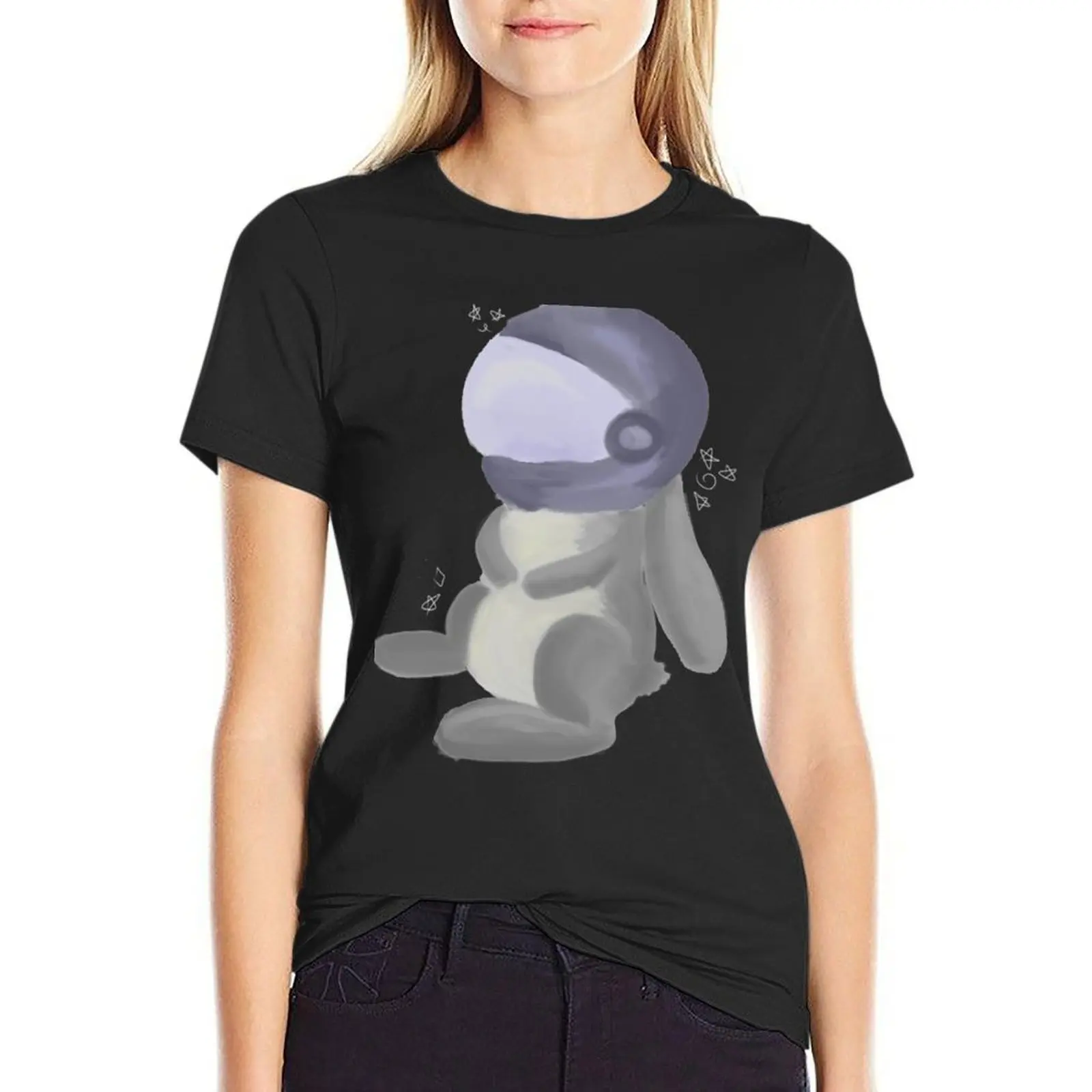 

Space helmet bunny 3 T-Shirt summer tops tees Woman fashion