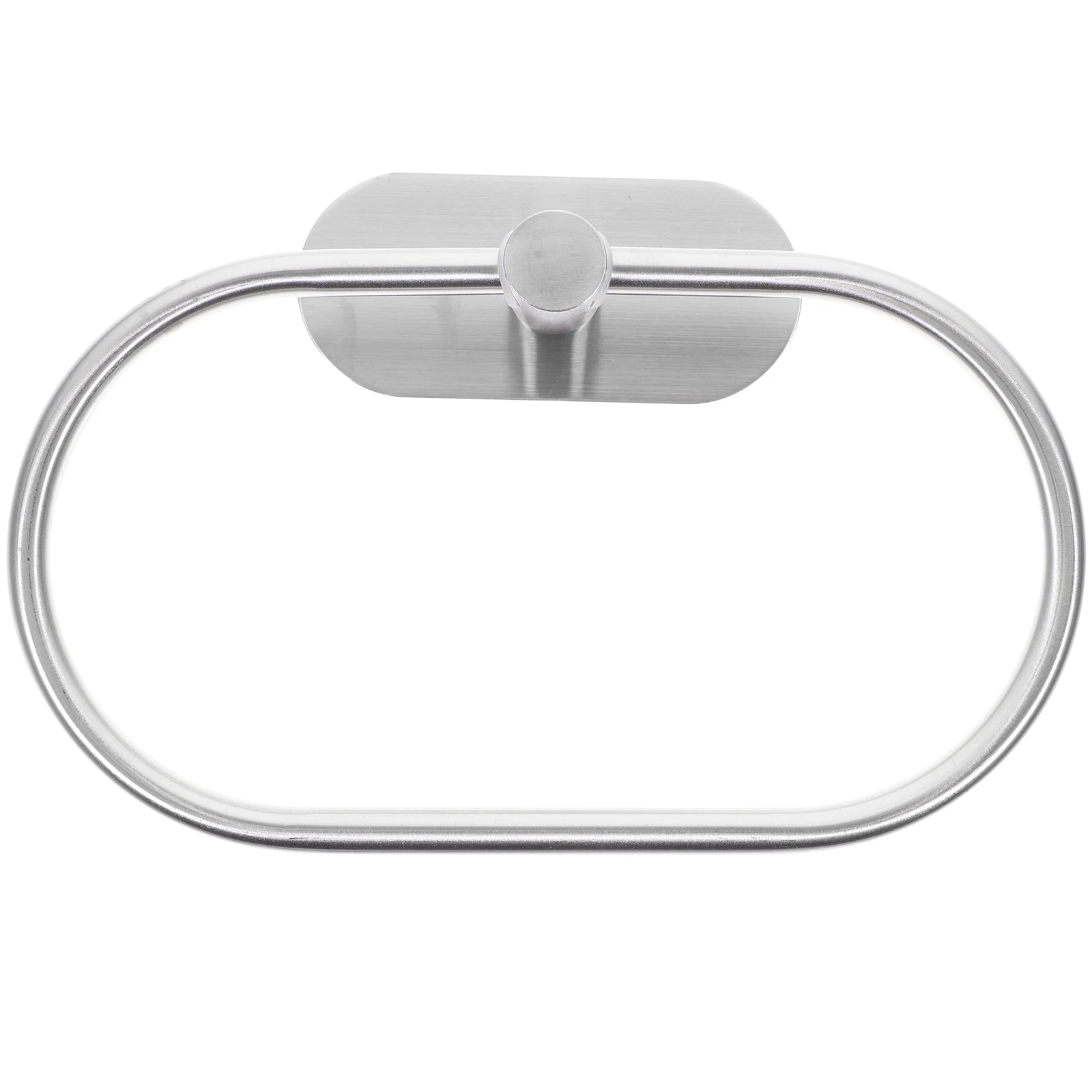 

Stainless Steel Pendant Set Silver No for Towel Kitchen Travel Wall Mounted Punch Free Towel Ring Rack Holder
