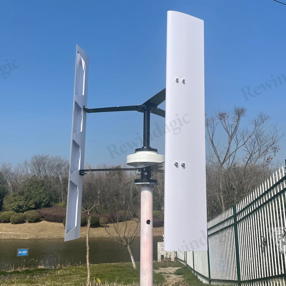 China Factory 10KW 20KW 30KW 12V-240V Low Noise Coreless Low RPM Windmill Vertical Axis Wind Power Turbine Generator for Home