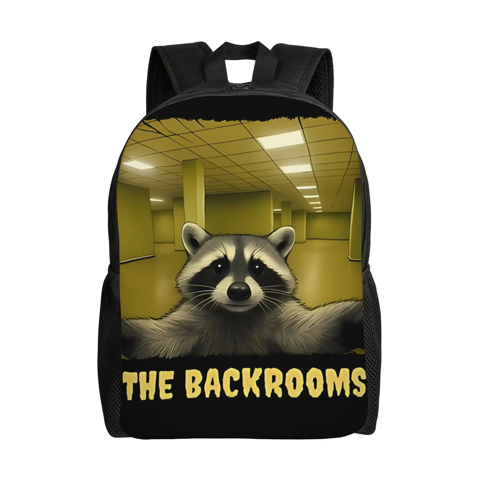Raccoon In The Backrooms Liminal Space Companion entity Backrooms Schoolbag Dark Fantasy mochila Large Capacity Schoolbag