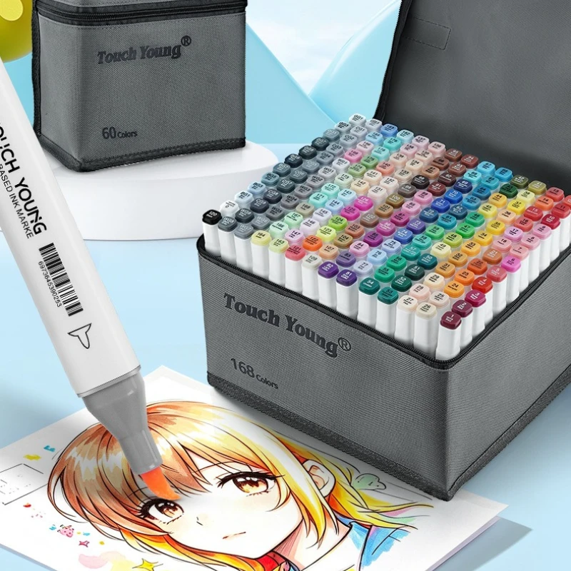80 Colors Soft Tip Art Marker Set Non-Fade Blendable Ink Anime Sketch Drawing Pens forStudents Professional Painting Supplies