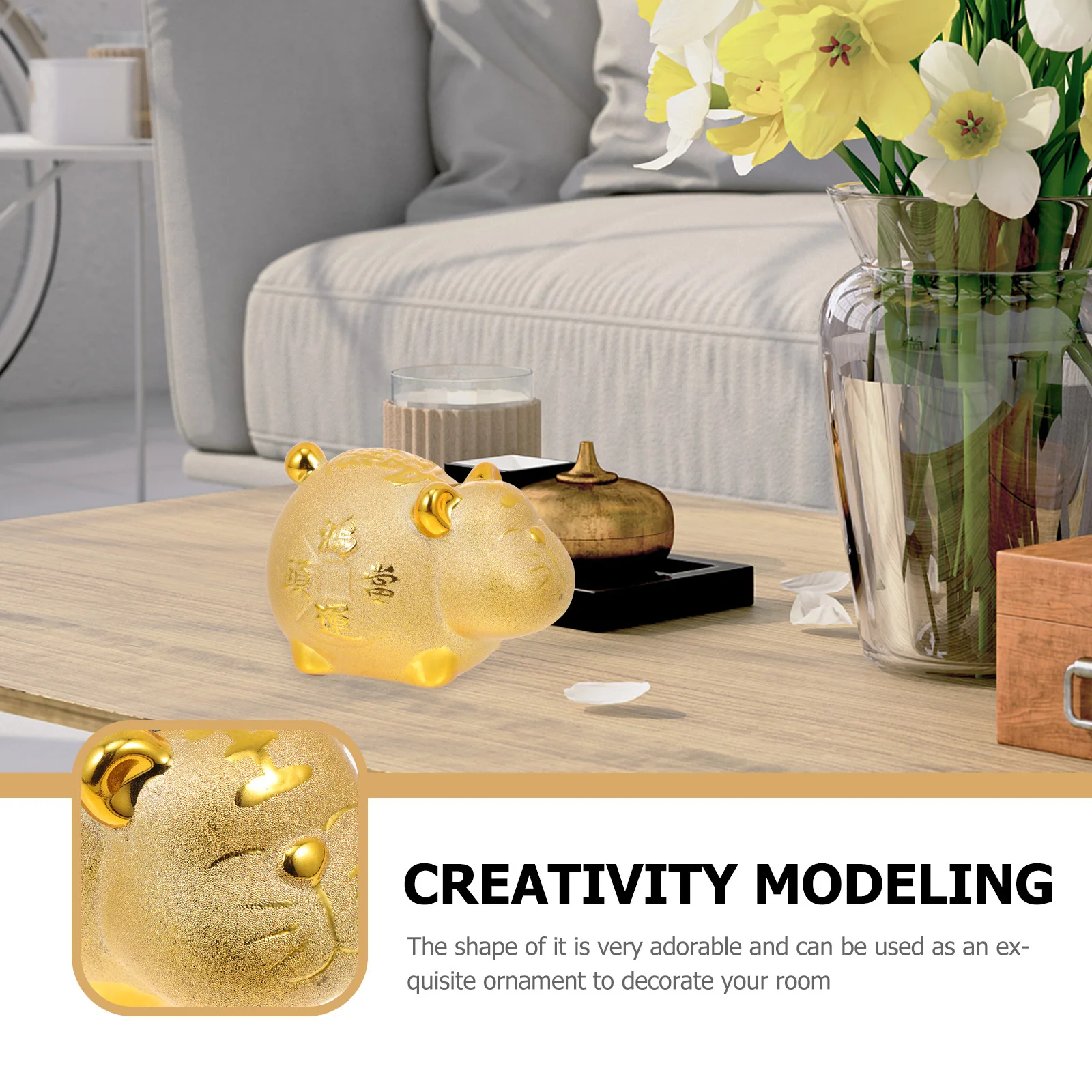 

1Pcs Money Box Durable Coin Storage Container Large Capacity Creative Saving Pot Ornament Adorable Saving Pot