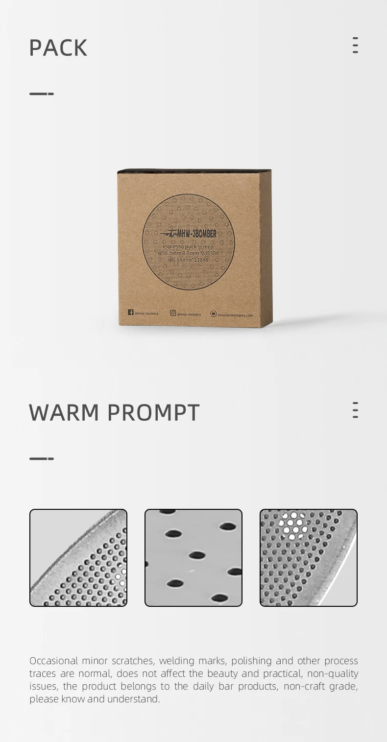 MHW-3BOMBER DEX Präzise 58,5mm Espresso-Kaffeefilterkörbe mit Espresso-Puck-Sieb Passend für 58mm Siebträger Barista-Zubehör – Detail 23