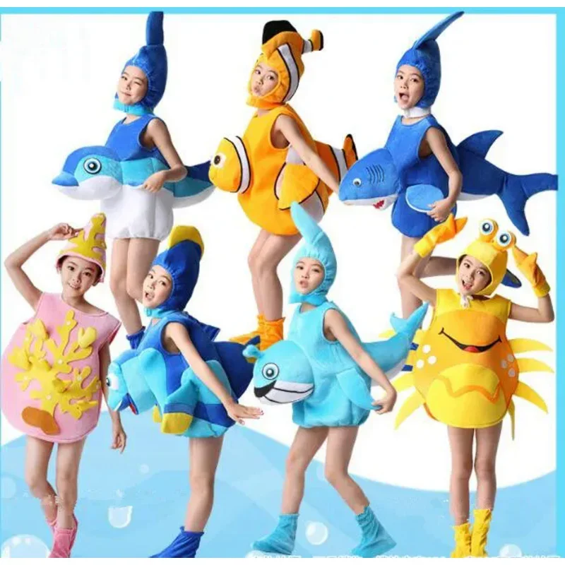 Child Kid Starfish SeaHorse octopus Dolphin Costume Halloween Party Cosplay Marine Animal Clothes Boy Girl Animal Costume