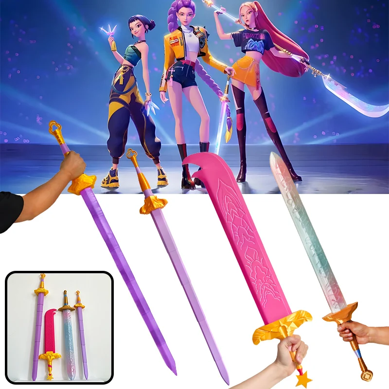 Espada de cazador de brujas Rumi, armas de Cosplay, accesorios de juego de rol para niña, ídolo de grupo, accesorios de disfraz de Carnaval de Halloween, Navidad